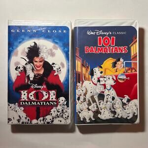 101 Dalmatians - Disney Live Action/Animated Film Lot of 2 Bundle - VHS
